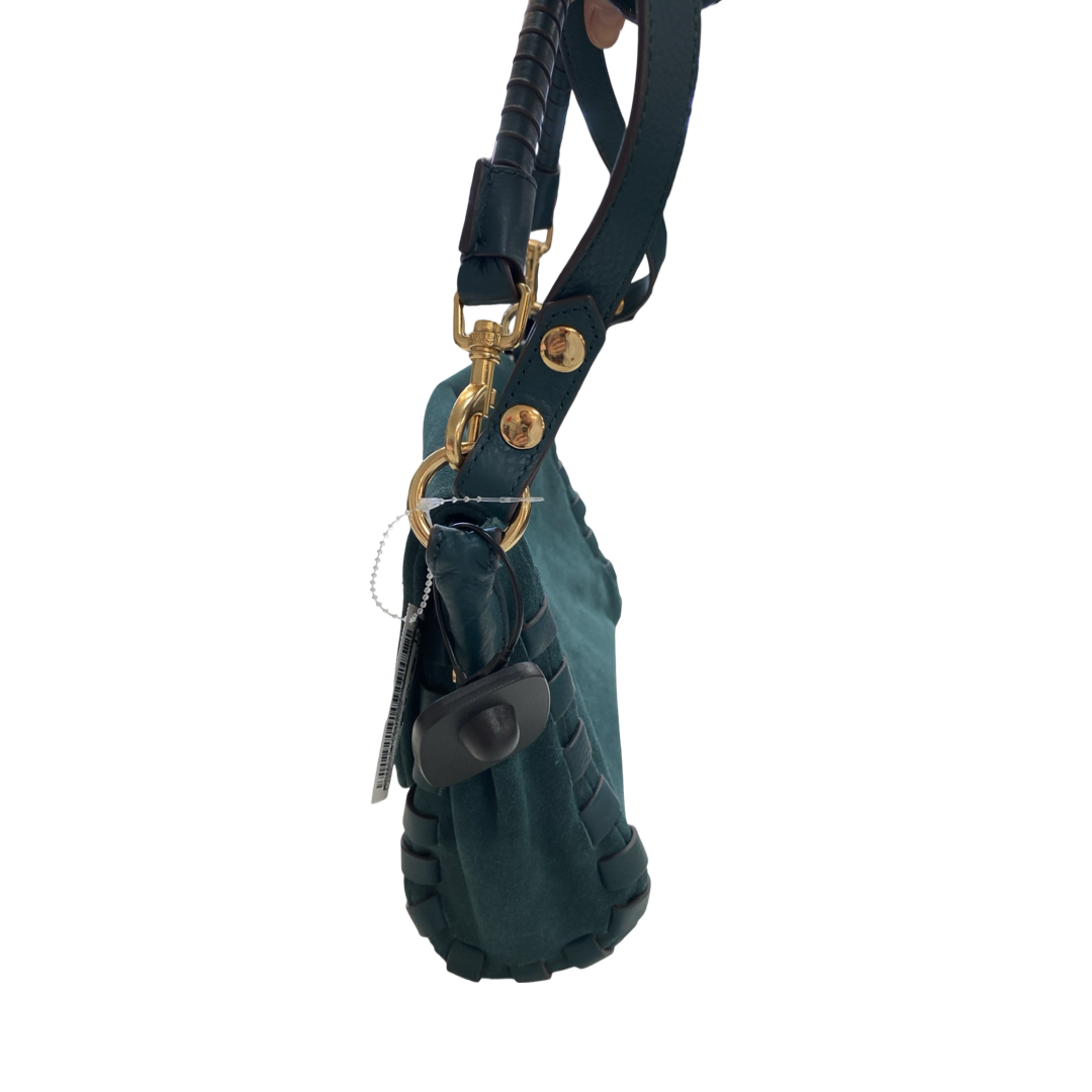Handbag Leather By Aimee Kestenberg In Teal, Size:Medium