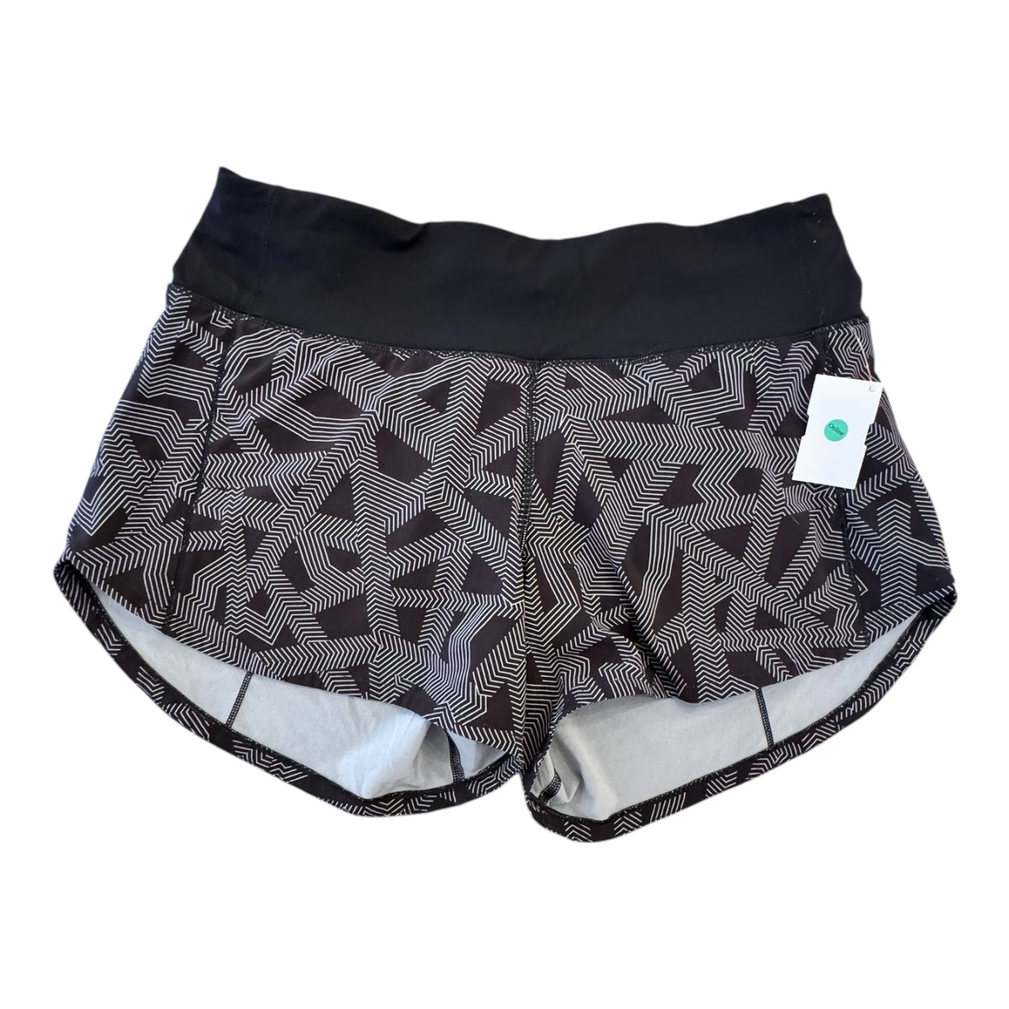 Athletic Shorts By Lululemon In Black & White, Size:6