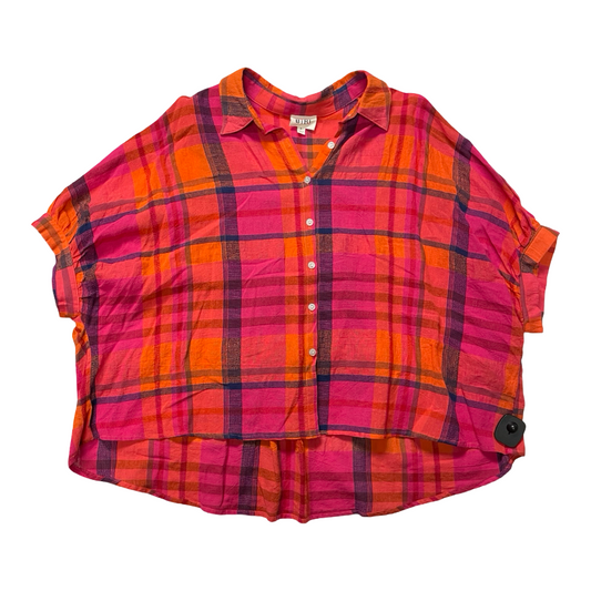 Top Ss By Bibi In Plaid Pattern, Size:S