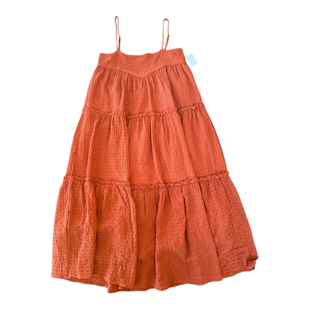 Dress Casual Midi By Cmc In Brown, Size:Xs