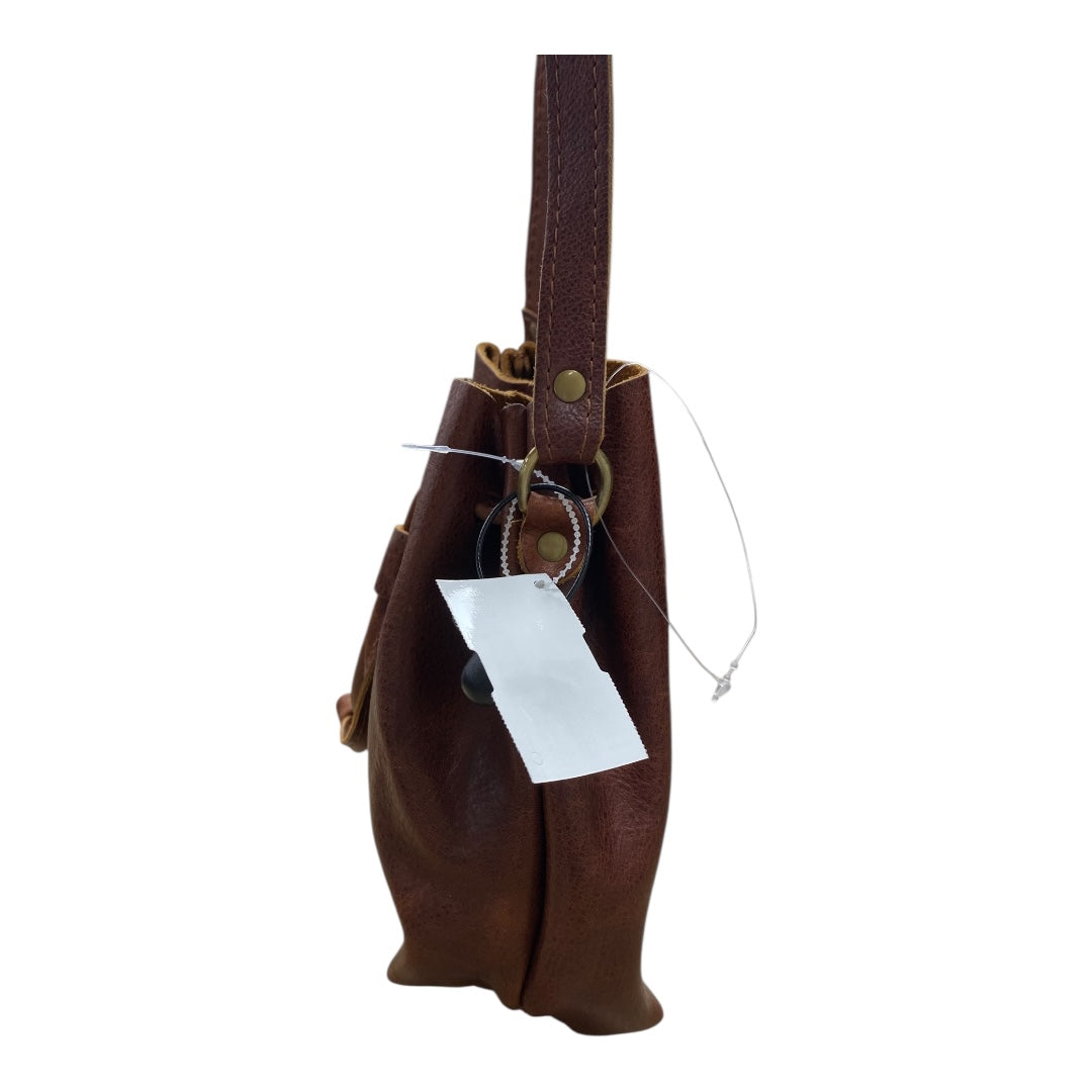 Handbag Leather By Portland Leather In Brown, Size:Medium