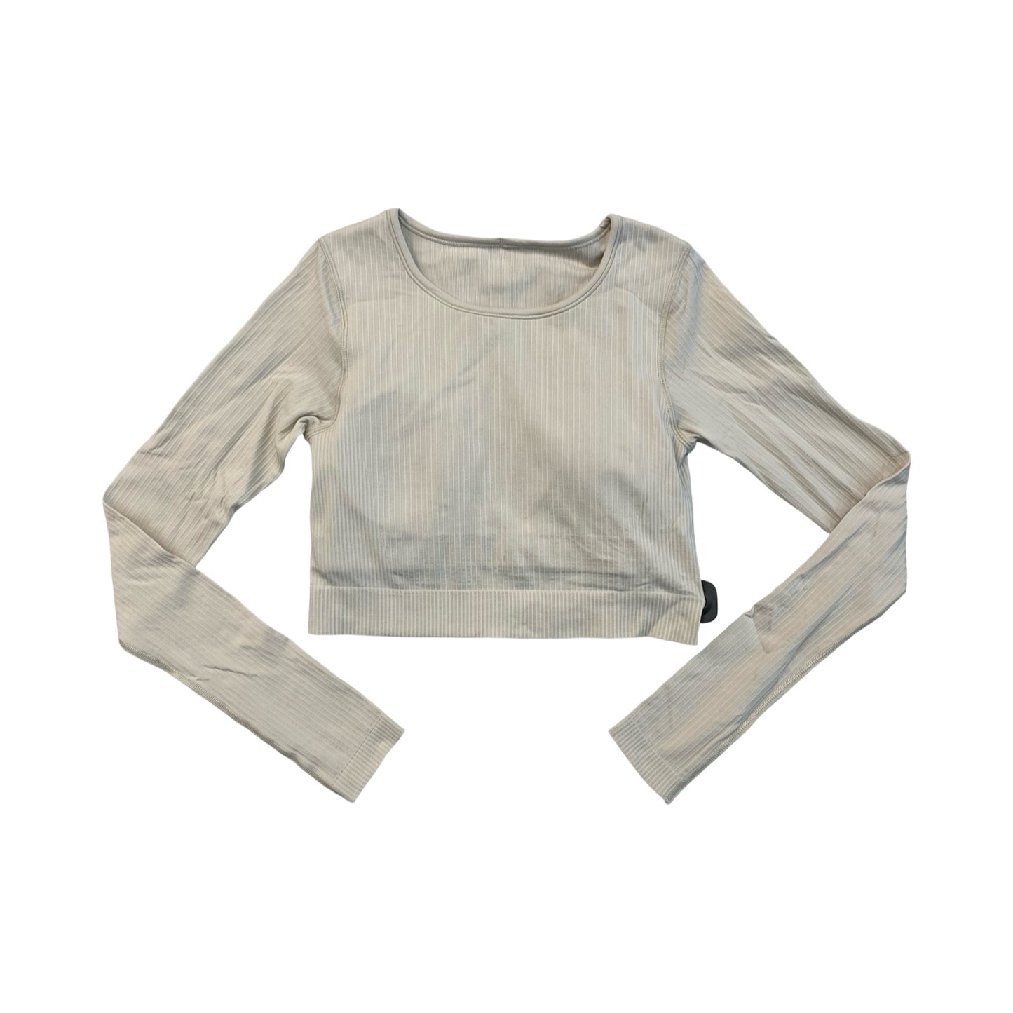 Athletic Top Ls Collar By Lululemon In Cream, Size:8