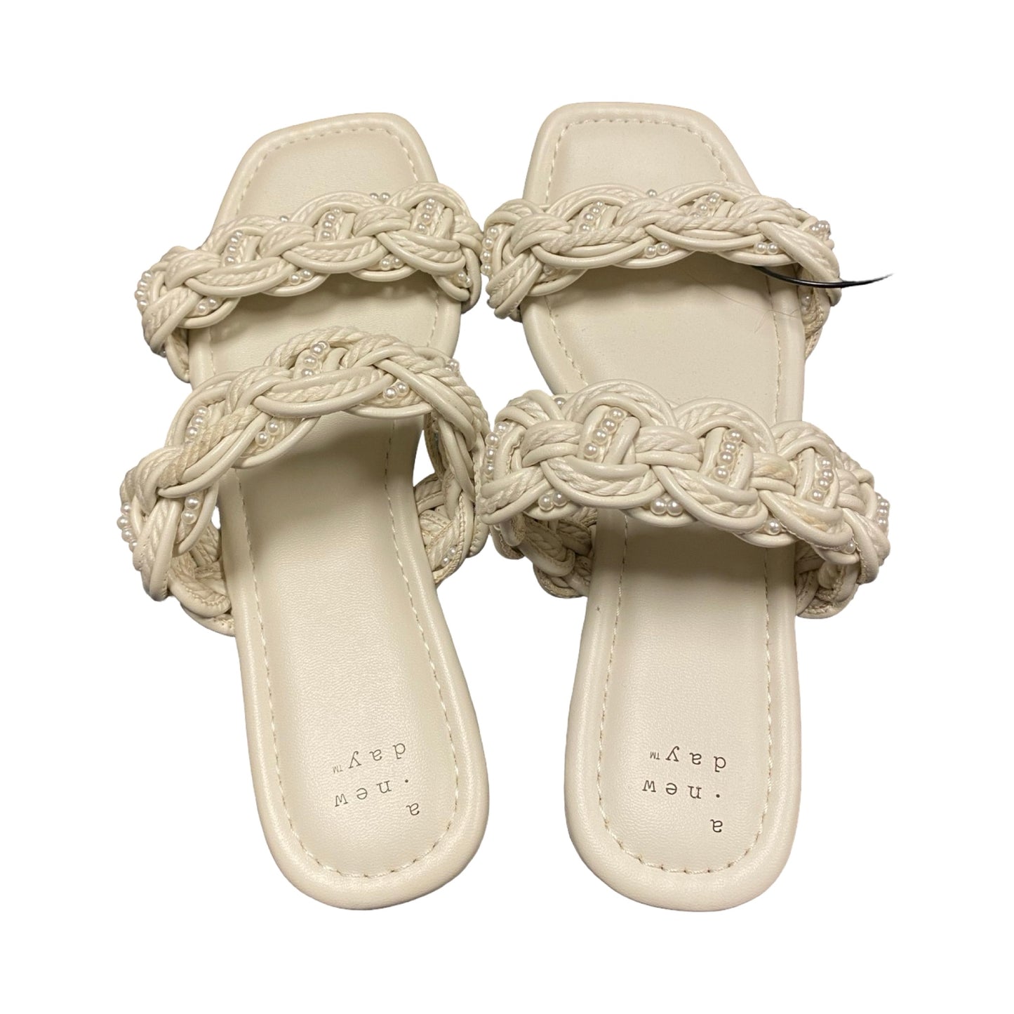 Sandals Flats By A New Day In Ivory, Size:8