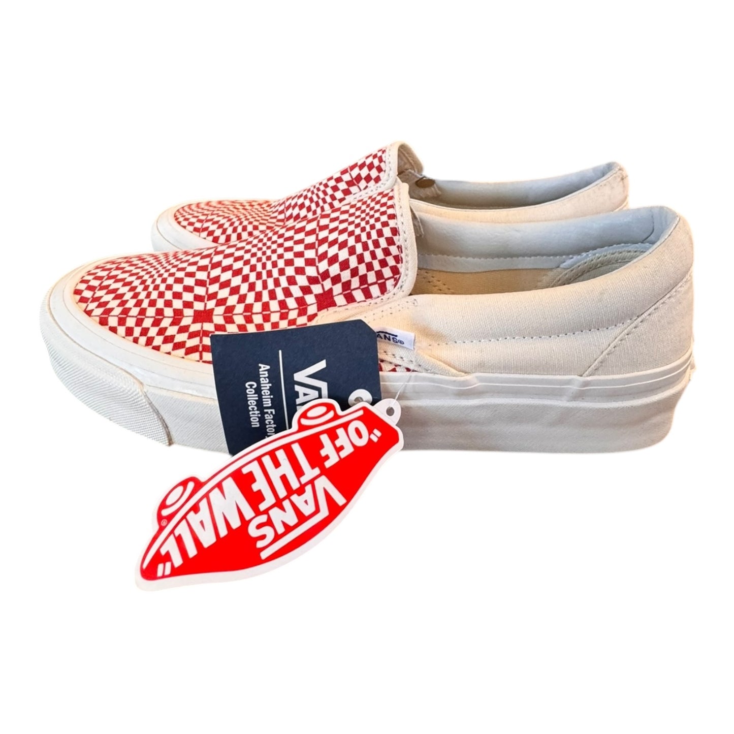 Shoes Sneakers By Vans In Cream & Red, Size:9.5