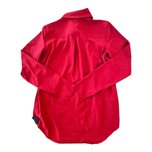 Athletic Top Ls Collar By Athleta In Red, Size:Xxs