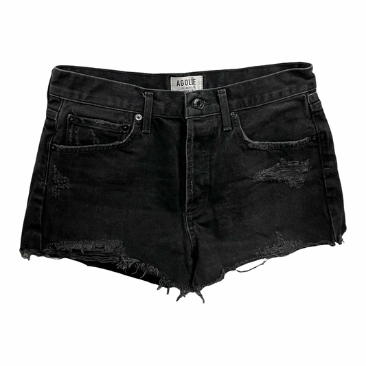Shorts By Agolde In Black Denim, Size:4