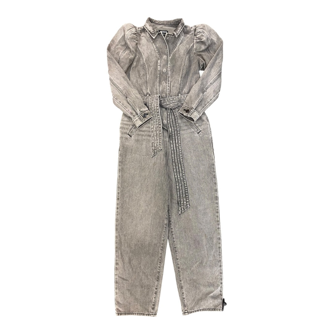 Jumpsuit By Express In Grey Denim, Size:0