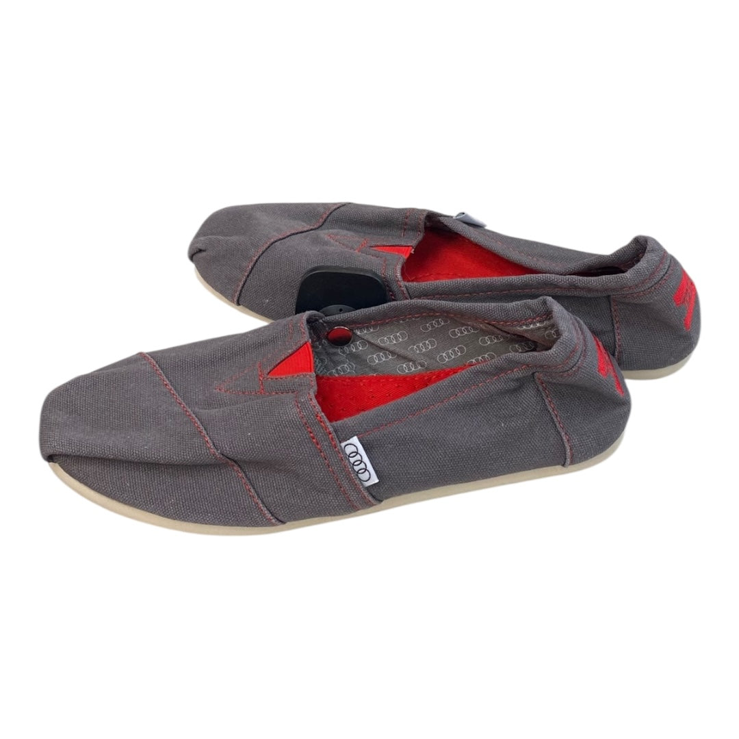Shoes Flats By Toms In Grey & Red, Size:7