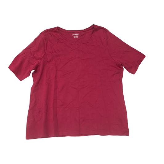 Top Ss Basic By L.L. Bean In Red, Size:2X