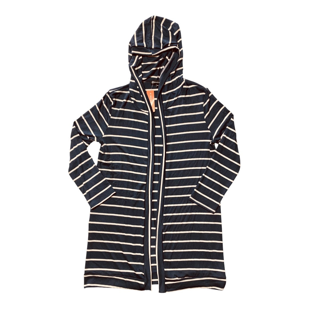 Sweater Cardigan By Cmc In Striped Pattern, Size:2X
