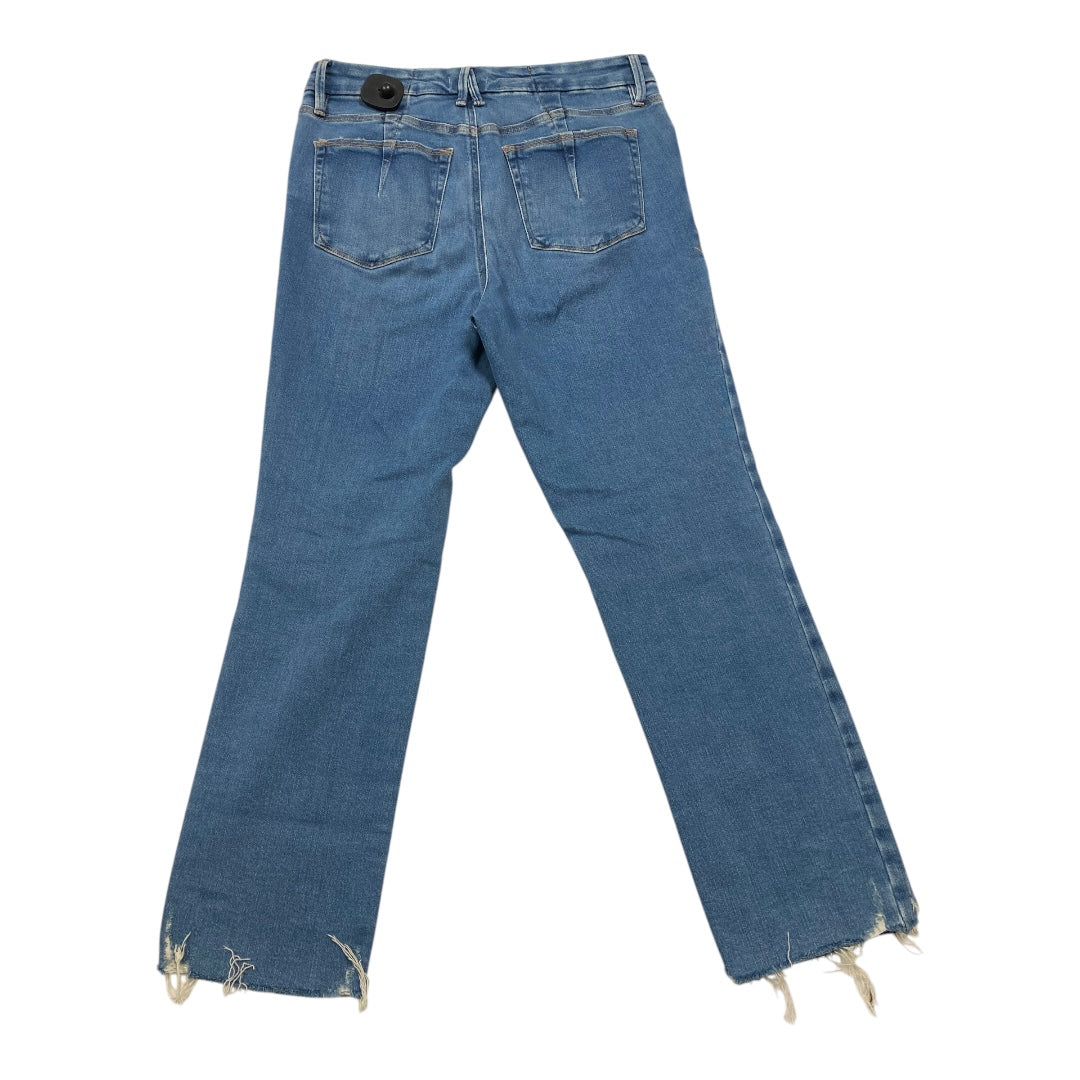Jeans Straight By Good American In Blue Denim, Size:10