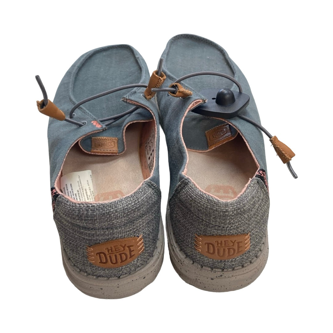 Shoes Flats By Hey Dude In Grey, Size:10