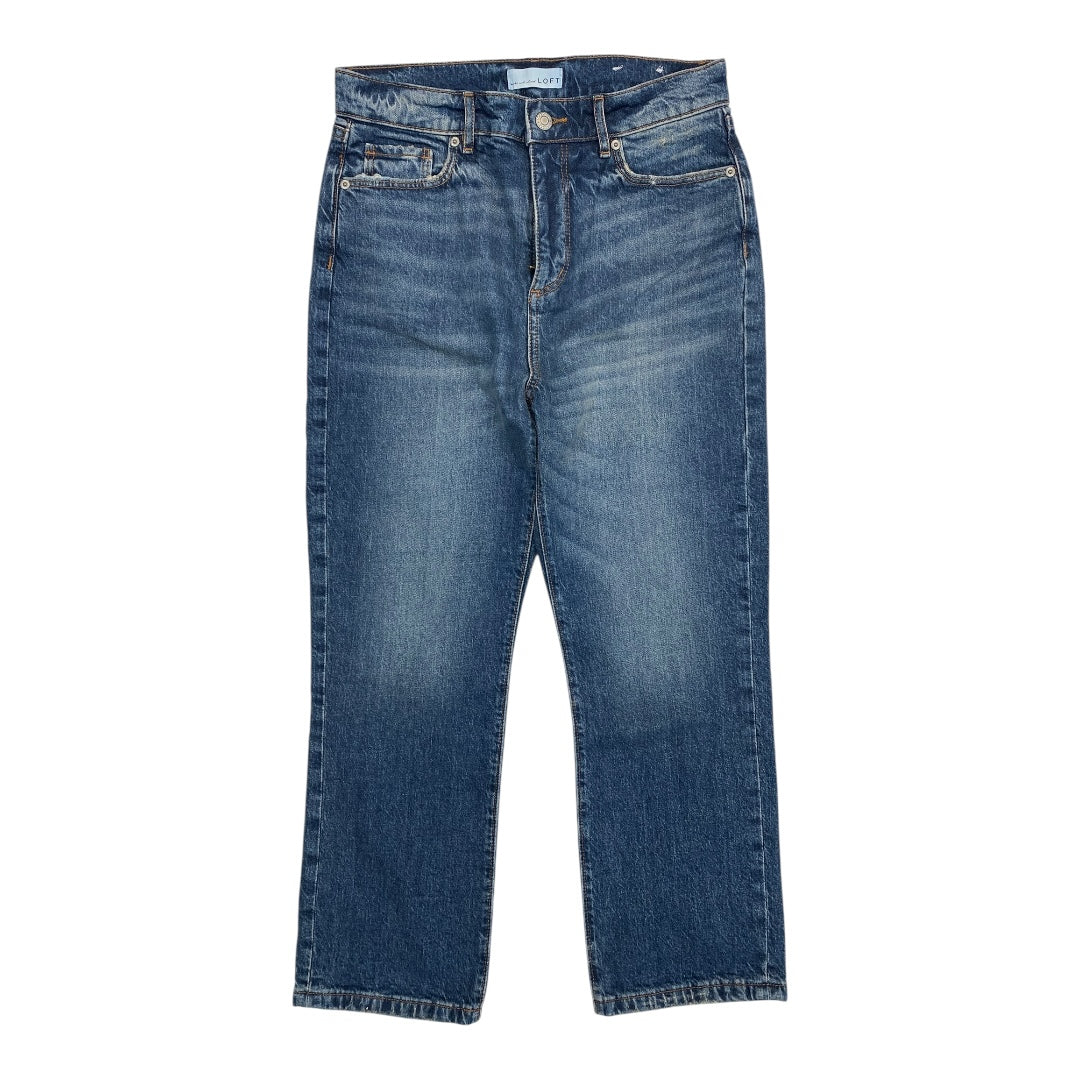 Jeans Straight By Loft In Blue Denim, Size:4