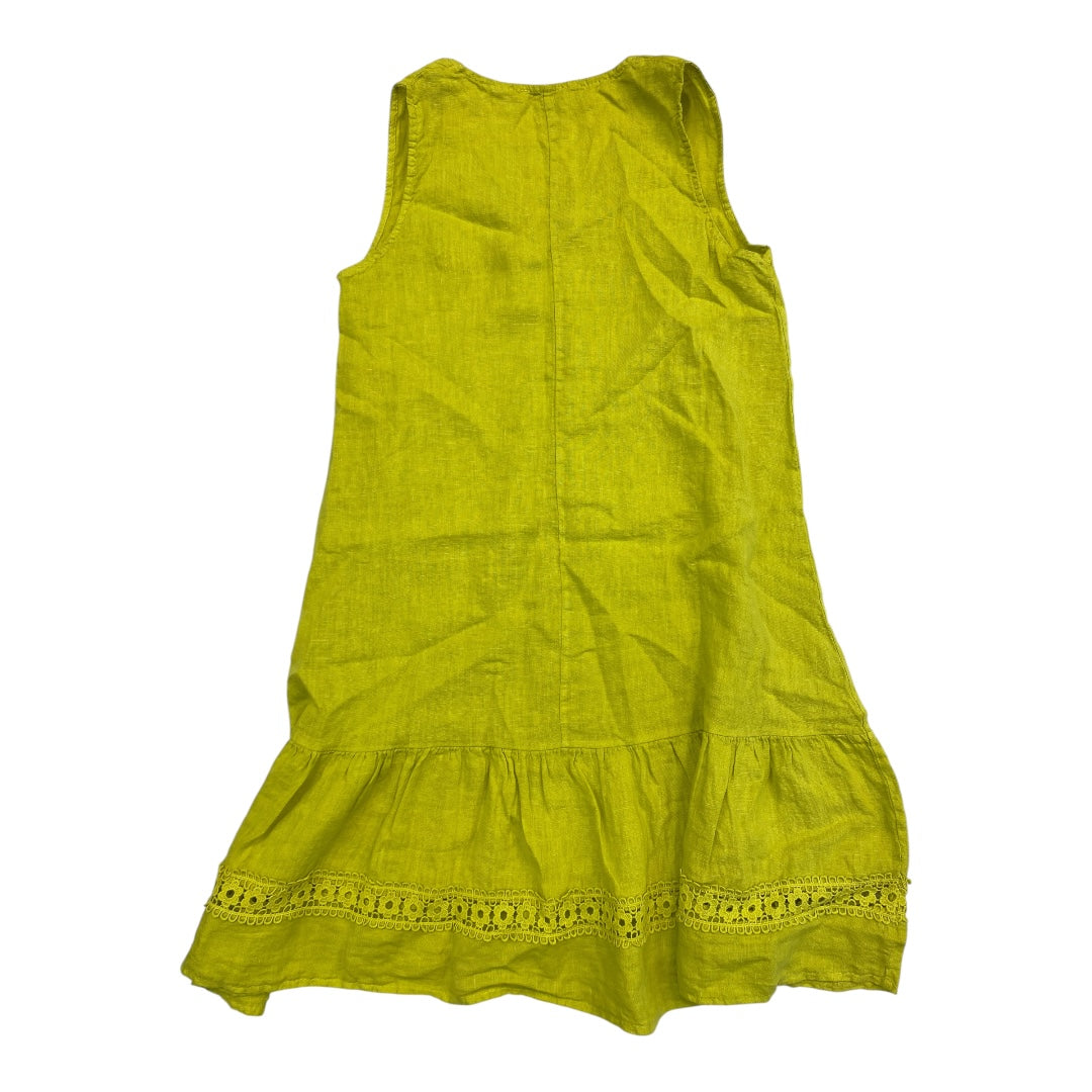 Dress Casual Midi By  ROSEMARINE In Chartreuse, Size:M