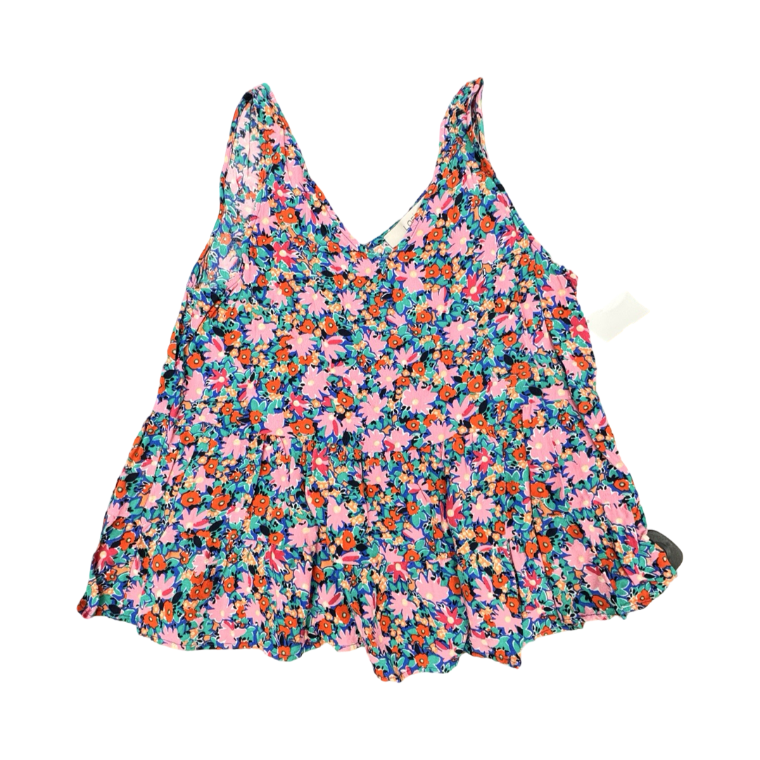 Top Sleeveless By Loft In Multi, Size:M