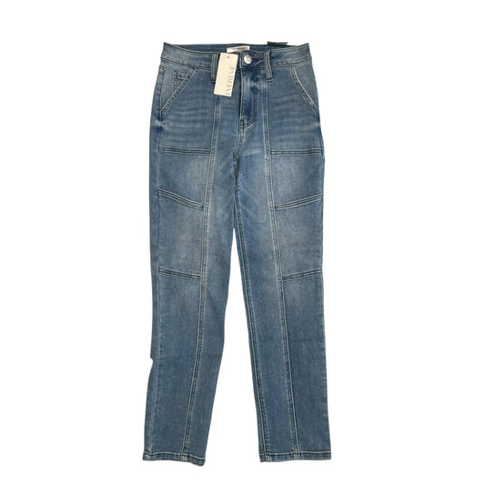 Jeans Straight By Kut In Blue Denim, Size:4