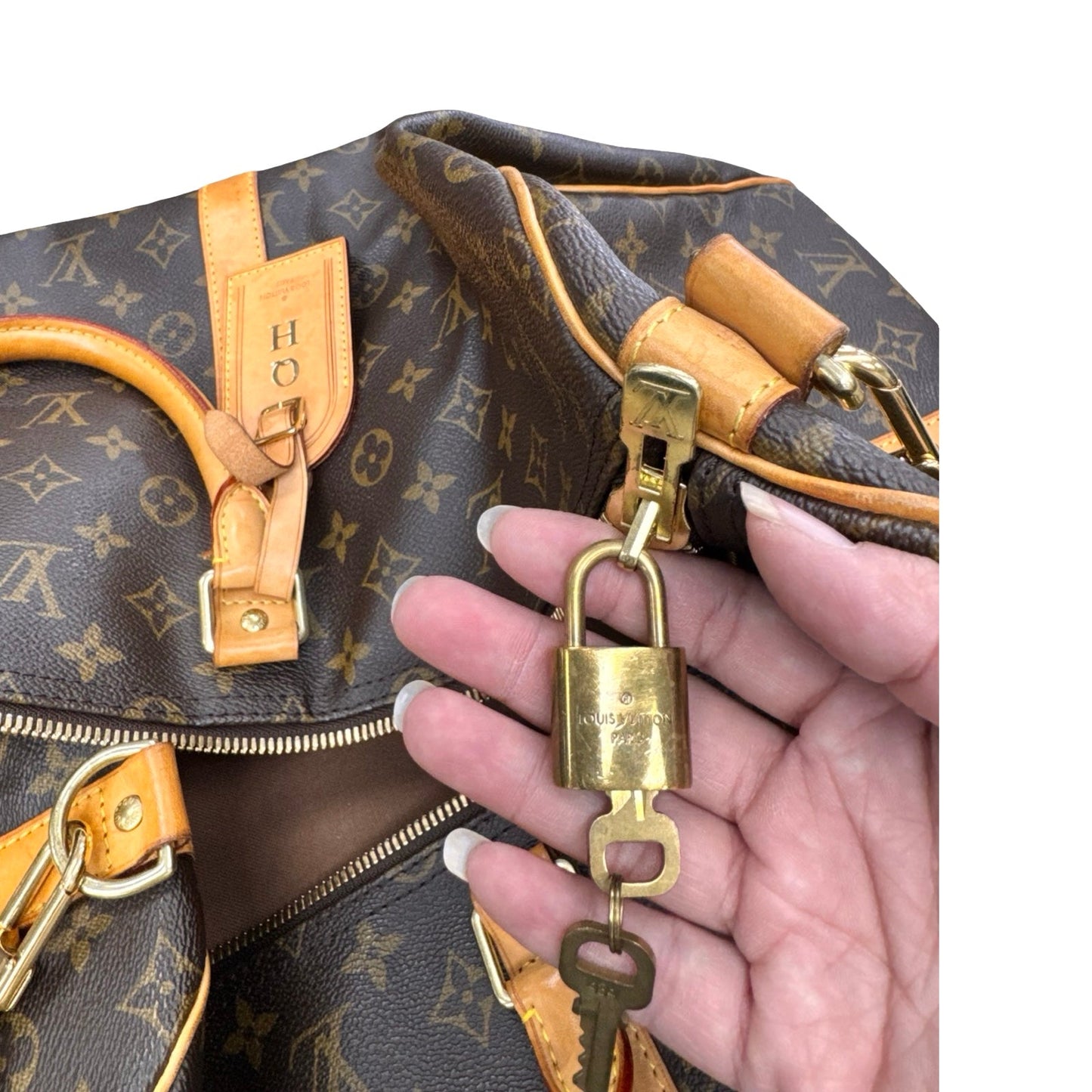 Duffle And Weekender Luxury Designer By Louis Vuitton In Brown, Size:Large(55)