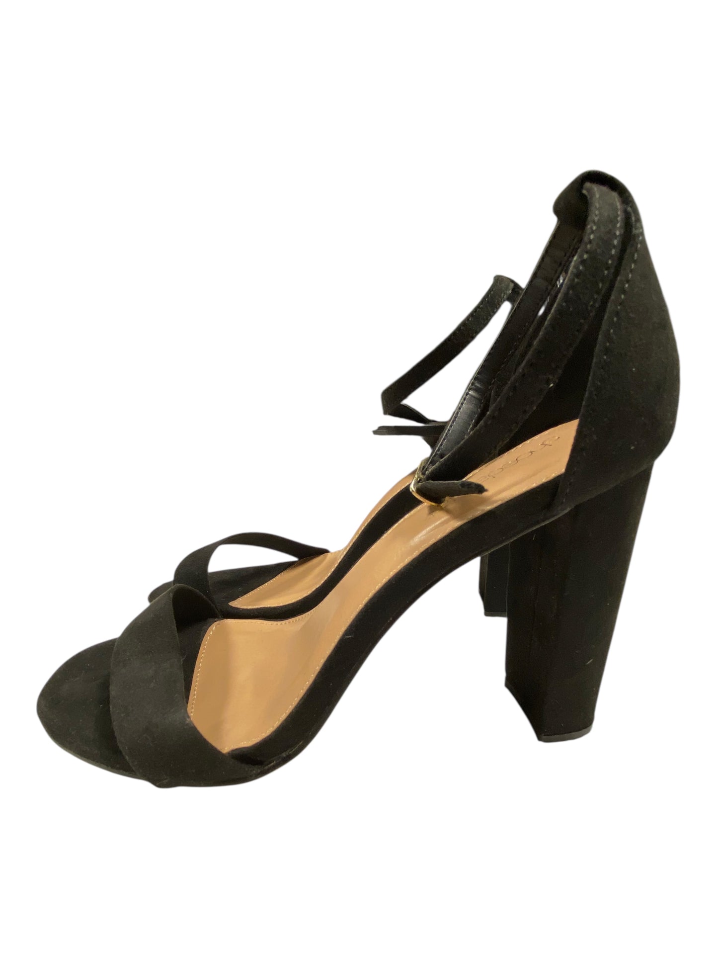 Sandals Heels Block By Shoedazzle In Black, Size:8