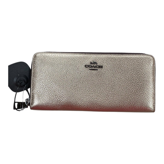 Wallet Designer By Coach In Gold, Size:Medium