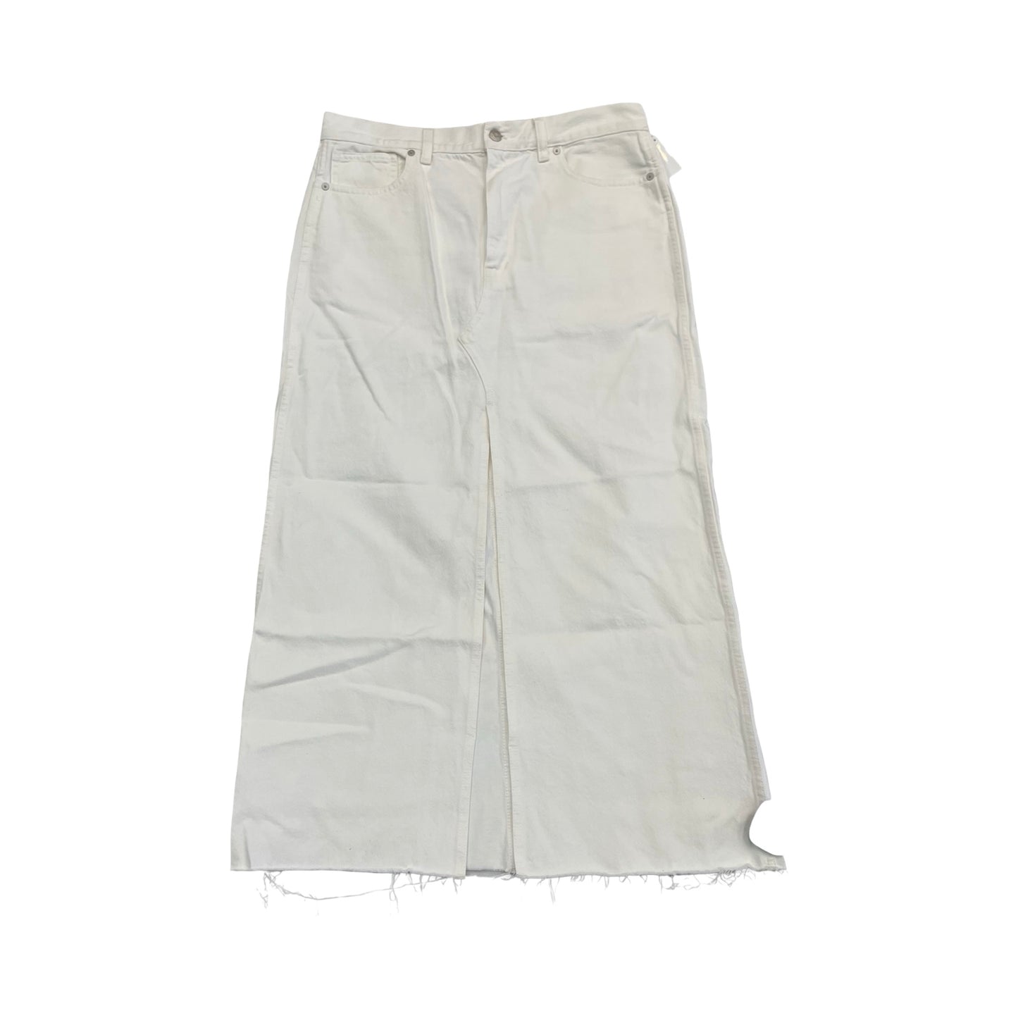 Skirt Maxi By Madewell In White Denim, Size:10