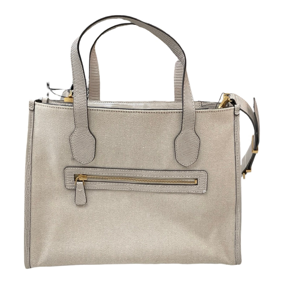 Handbag By Guess In Cream, Size:Large