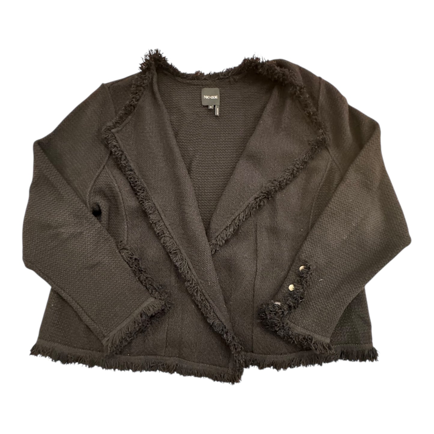 Blazer By Nic + Zoe In Black, Size:2X