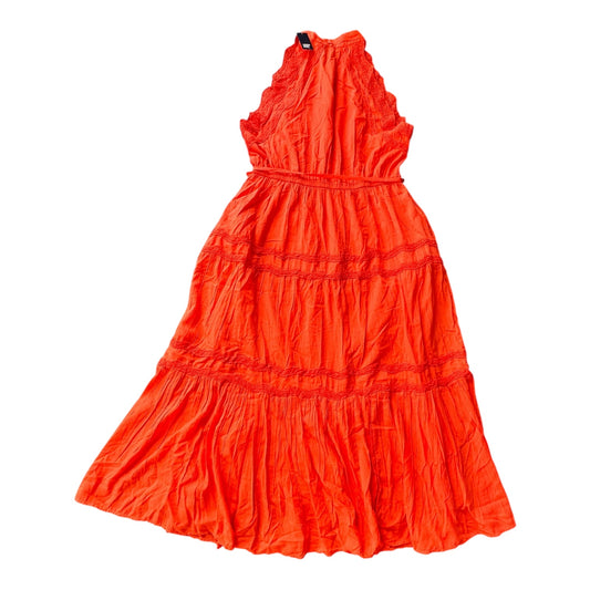 Dress Casual Maxi By Lands End In Orange, Size:L