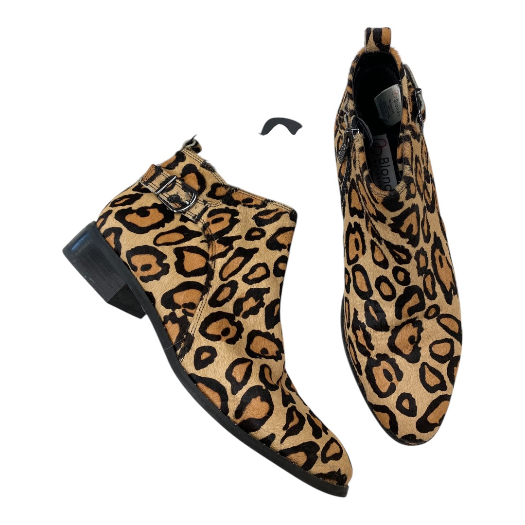 Boots Ankle Heels By Blondo In Animal Print, Size:9