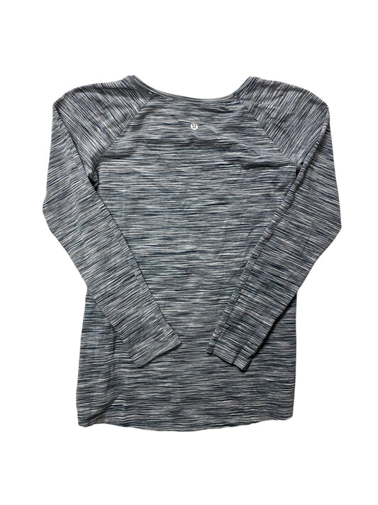 Athletic Top Ls Collar By Lululemon In Striped Pattern, Size:M