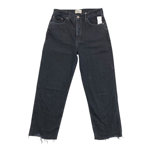 Jeans Wide Leg By Etica In Black Denim, Size:8