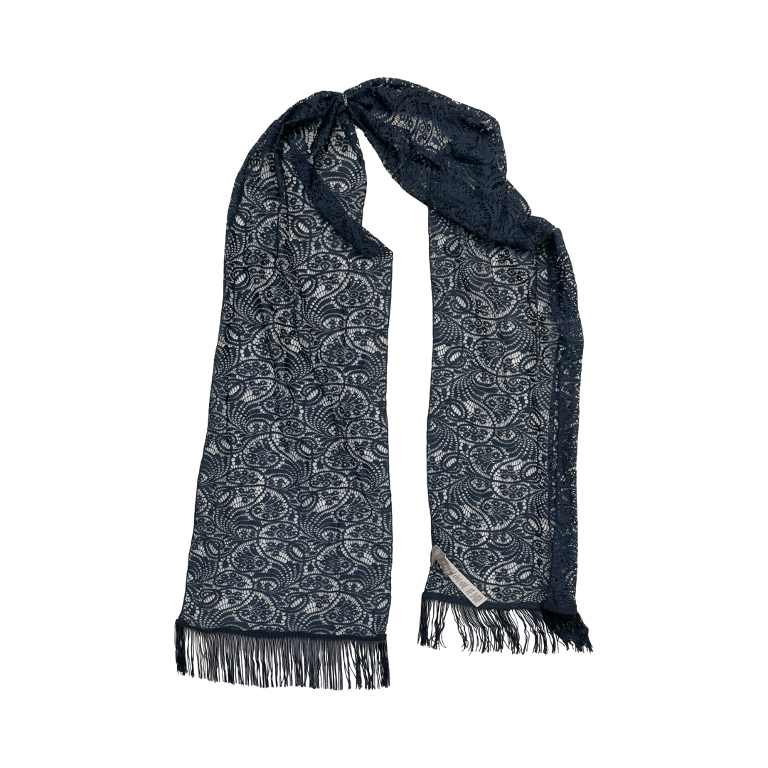 Scarf Long By Chicos In Navy