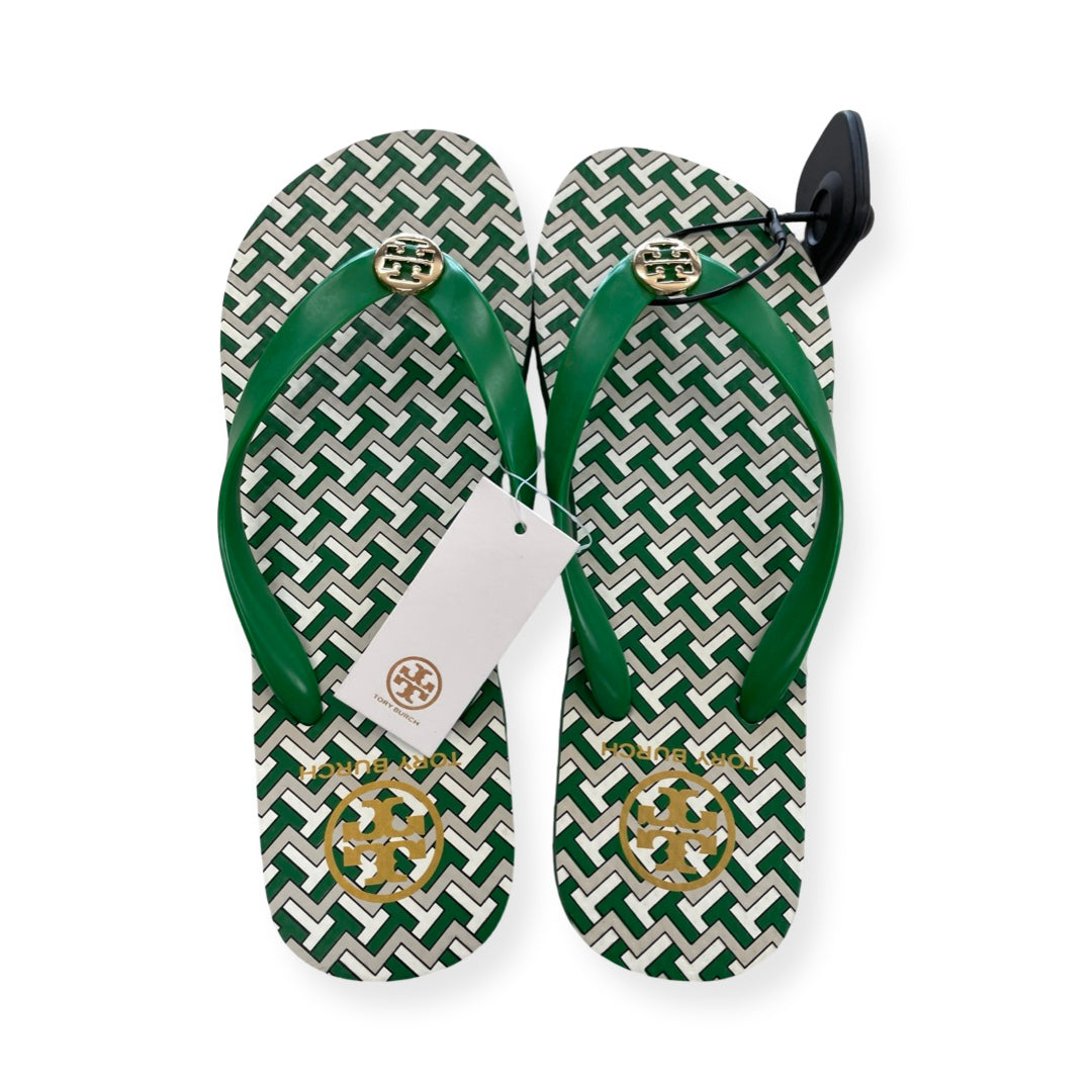 Sandals Designer By Tory Burch In Green, Size:8