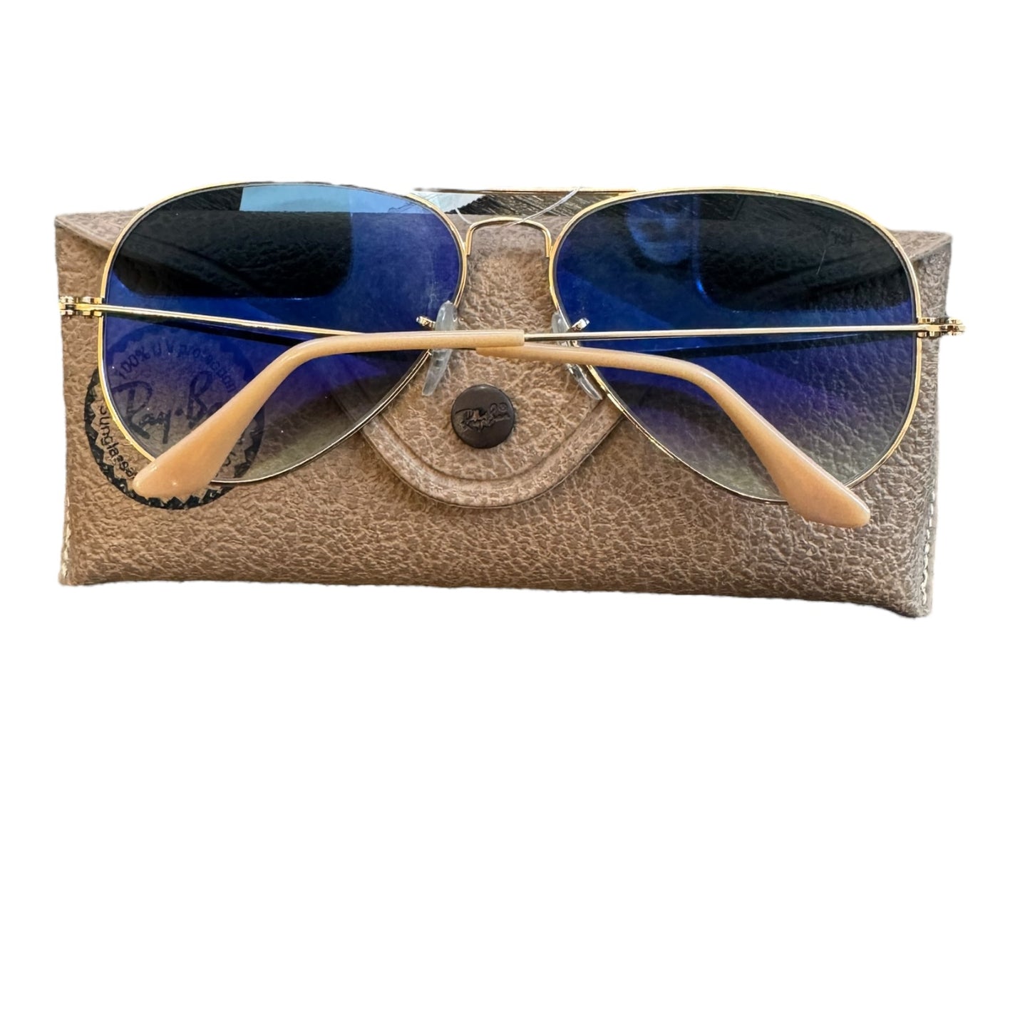 Sunglasses Designer By Ray Ban In Gold