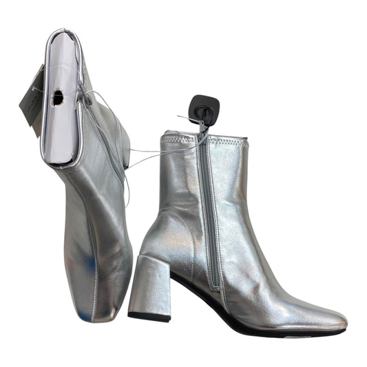 Boots Ankle Heels By A New Day In Silver, Size:8.5