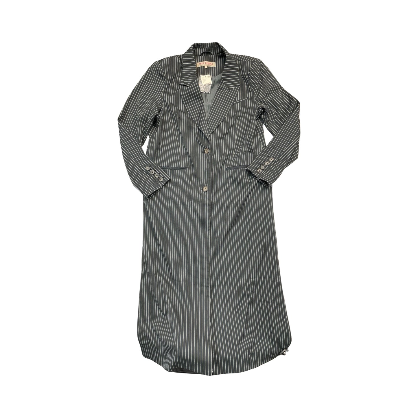 Coat Trench Coat By Free People In Striped Pattern, Size:L