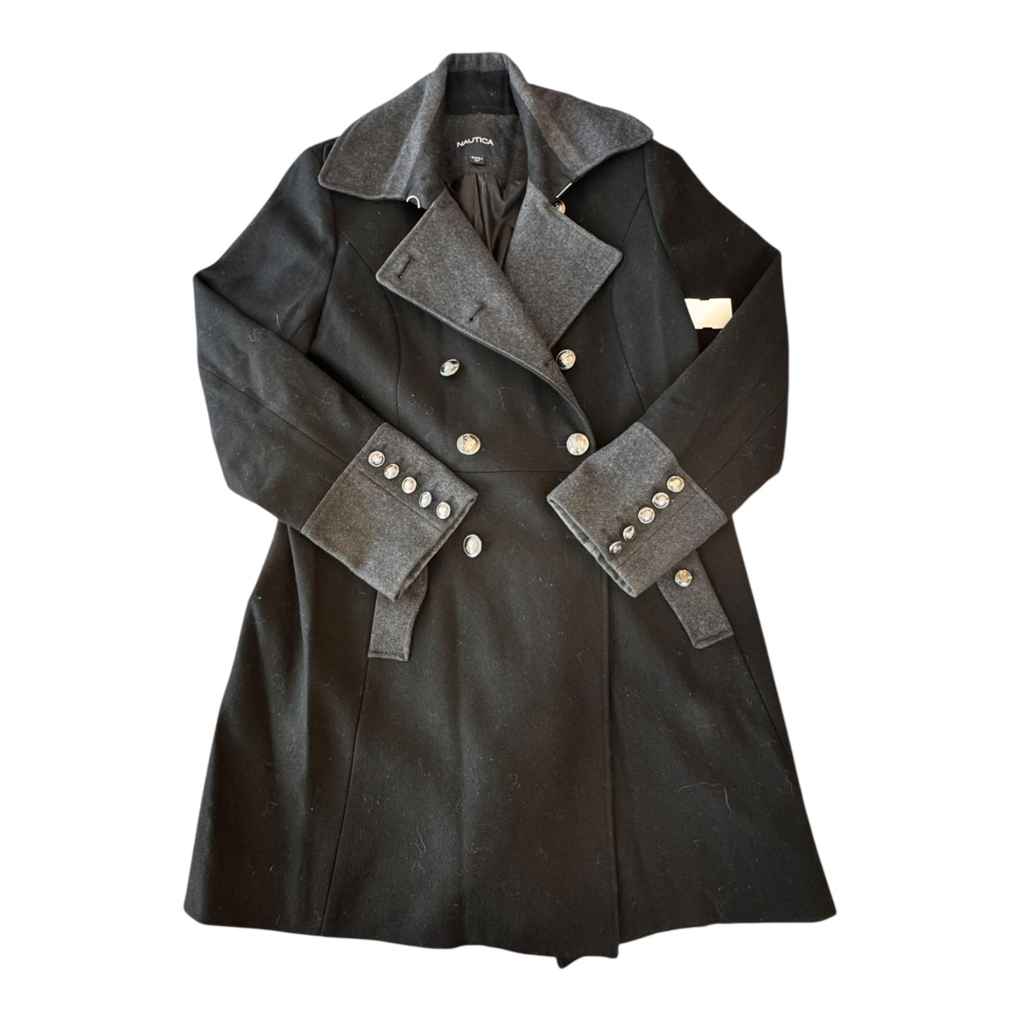 Coat Peacoat By Nautica In Black, Size:L