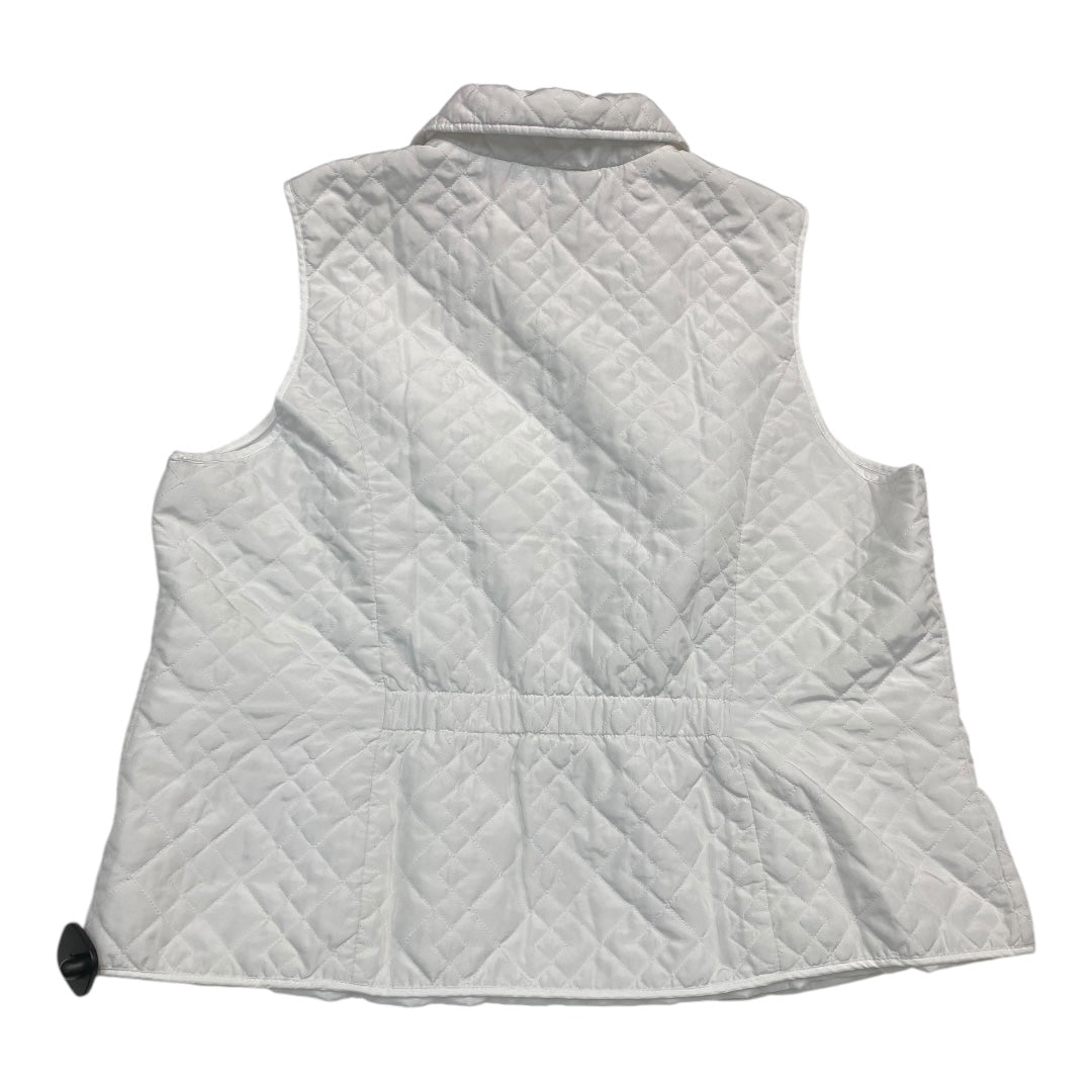 Vest Puffer & Quilted By Cj Banks In White, Size:2X