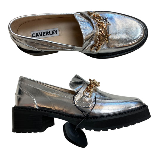 Shoes Flats By Caverley In Silver, Size:7.5