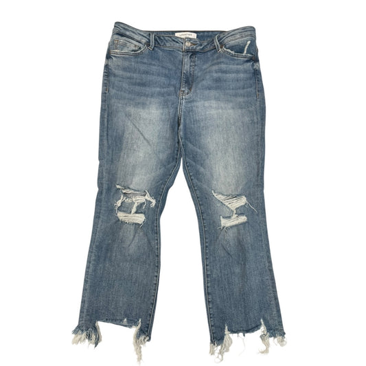Jeans Flared By Vervet In Blue Denim, Size:14