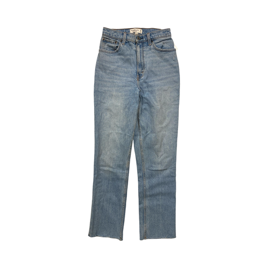 Jeans Straight By Abercrombie And Fitch In Blue Denim, Size:2