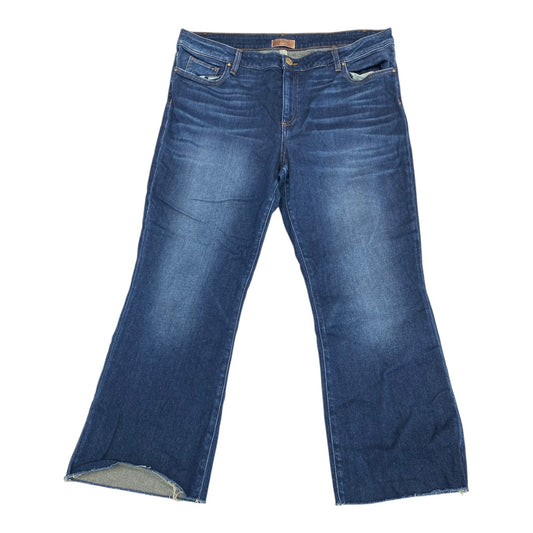 Jeans Straight By Kut In Blue Denim, Size:18
