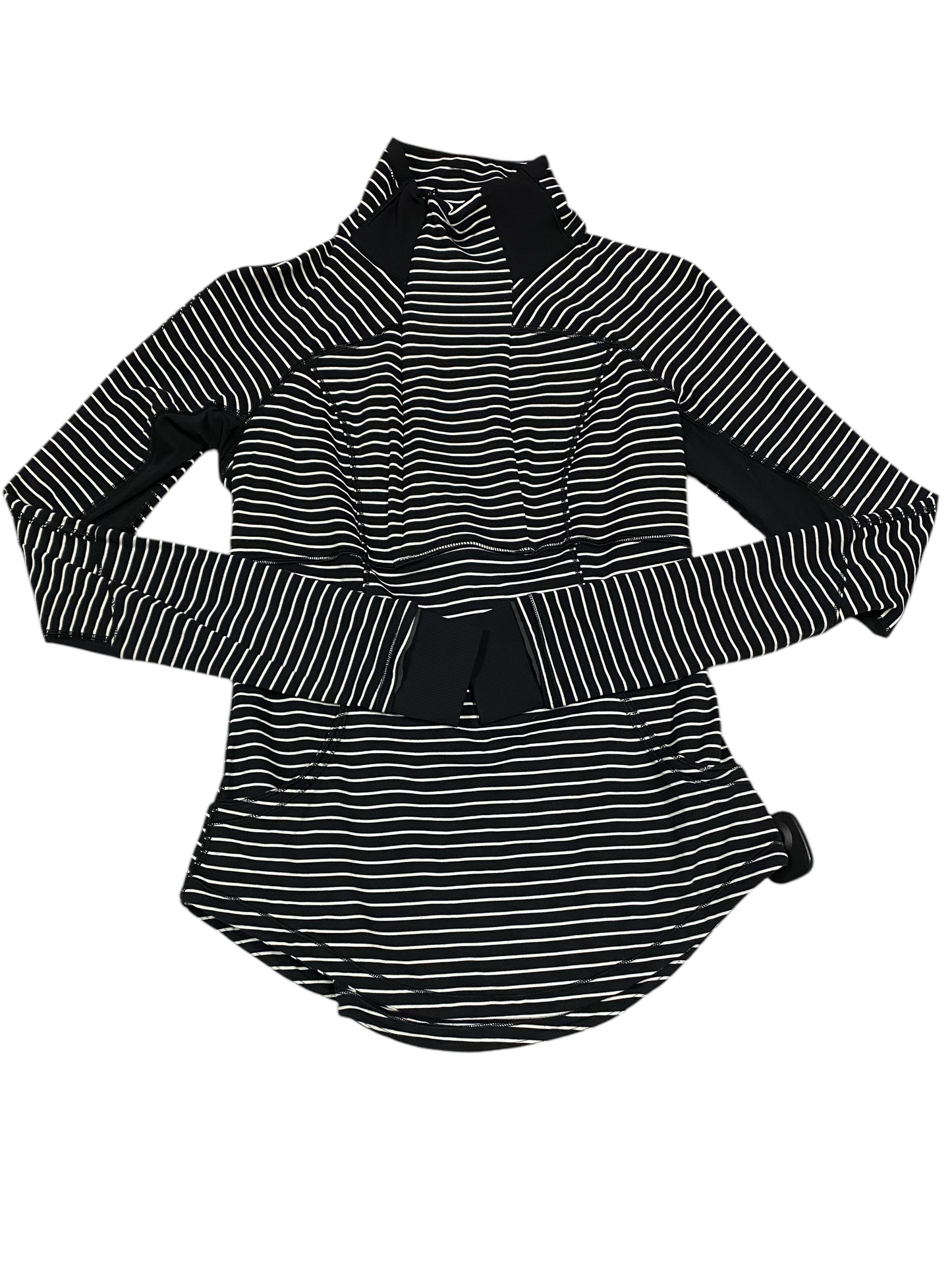 Athletic Top Ls Collar By Lululemon In Striped Pattern, Size:6