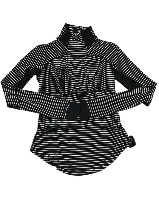 Athletic Top Ls Collar By Lululemon In Striped Pattern, Size:6