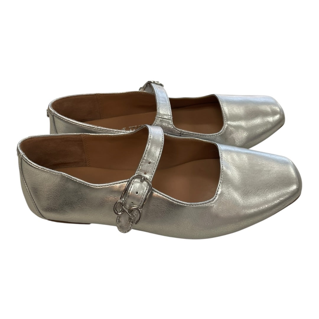 Shoes Flats By Sam And Libby In Silver, Size:10