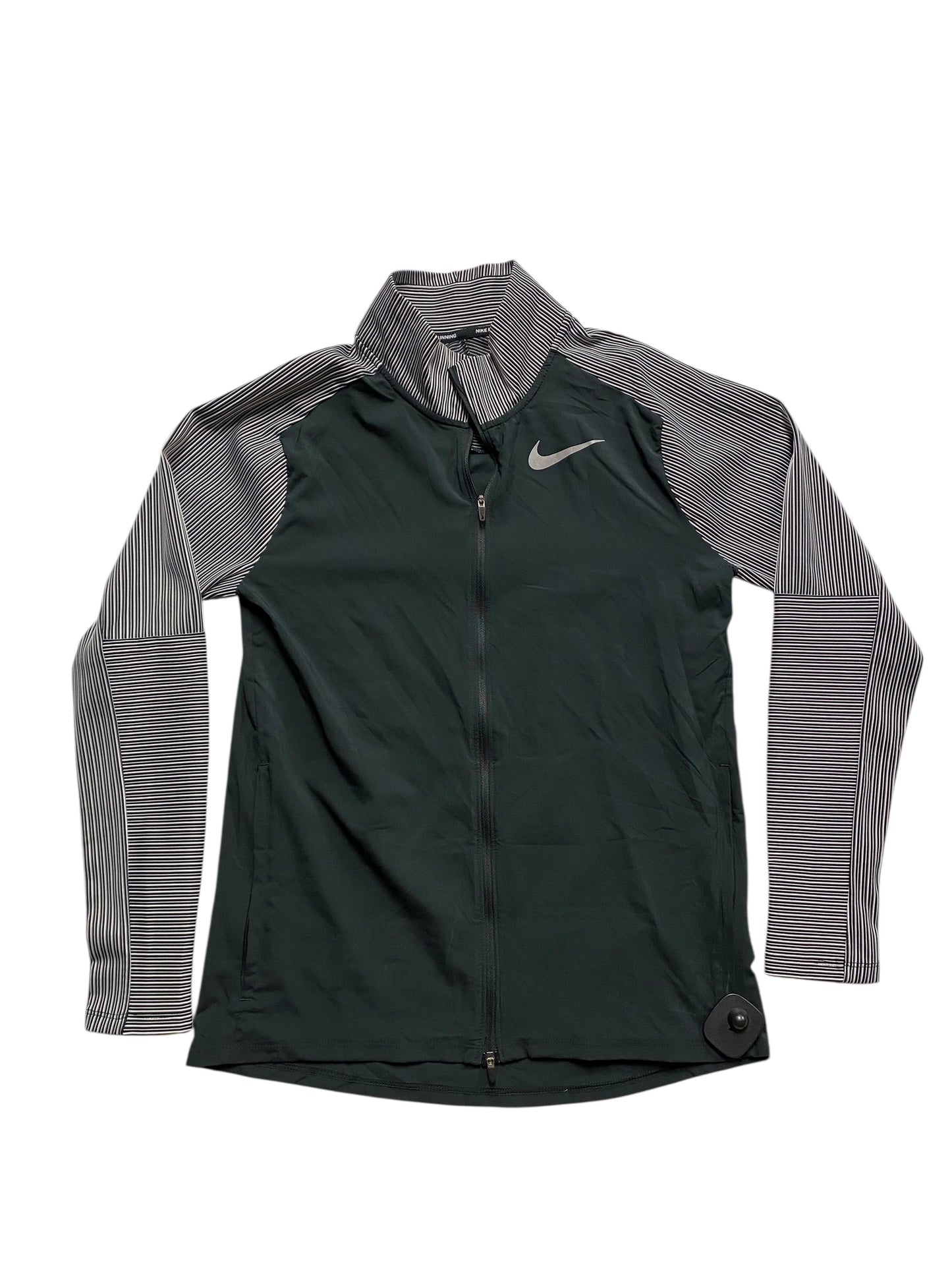 Athletic Sweatshirt Collar By Nike In Black & White, Size:S