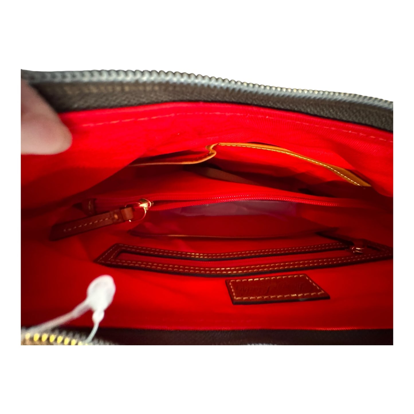 Handbag Designer By Dooney And Bourke In Red, Size:Medium