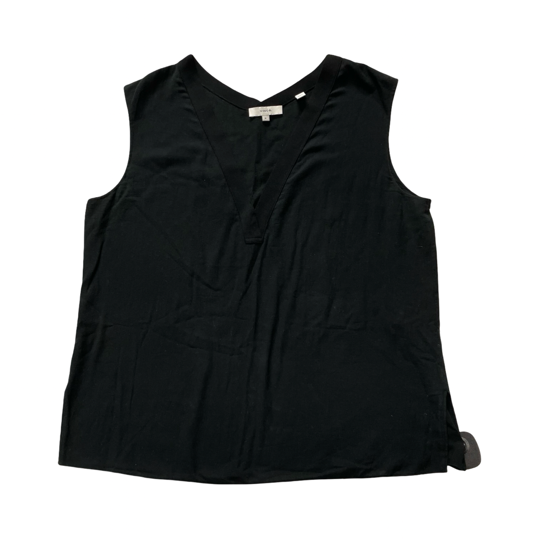 Top Sleeveless Designer By Vince In Black, Size:M