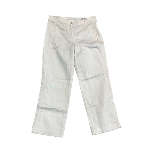 Jeans Straight By Banana Republic In White Denim, Size:14