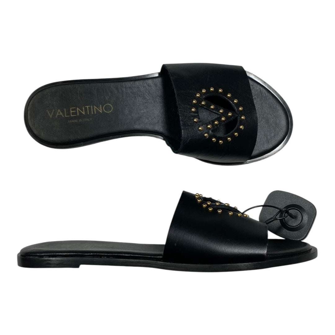 Sandals Designer By Valentino-Mario In Black, Size:7