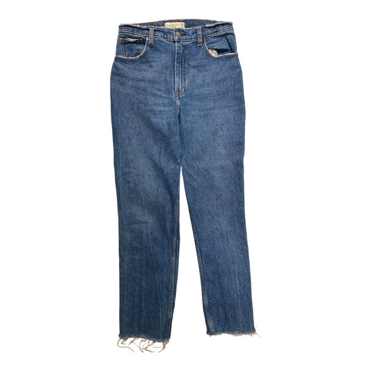 Jeans Straight By Abercrombie And Fitch In Blue Denim, Size:8